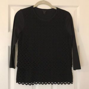 JCrew Circle Lace Top